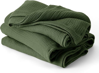 Bedsure 100% Cotton Muslin Blanket King Size by Unknown