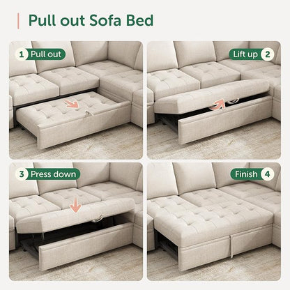 HONBAY Modular Sectional Sleeper Sofa - Image 5