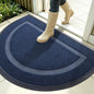 OLANLY Half Circle Front Door Mat Outside 35x23 All-Season Rubber Doormat | Blue by OLANLY