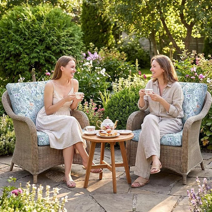 4Pcs Patio Cushion Covers Stretch Outdoor Furniture Protector Slipcovers | - Image 2