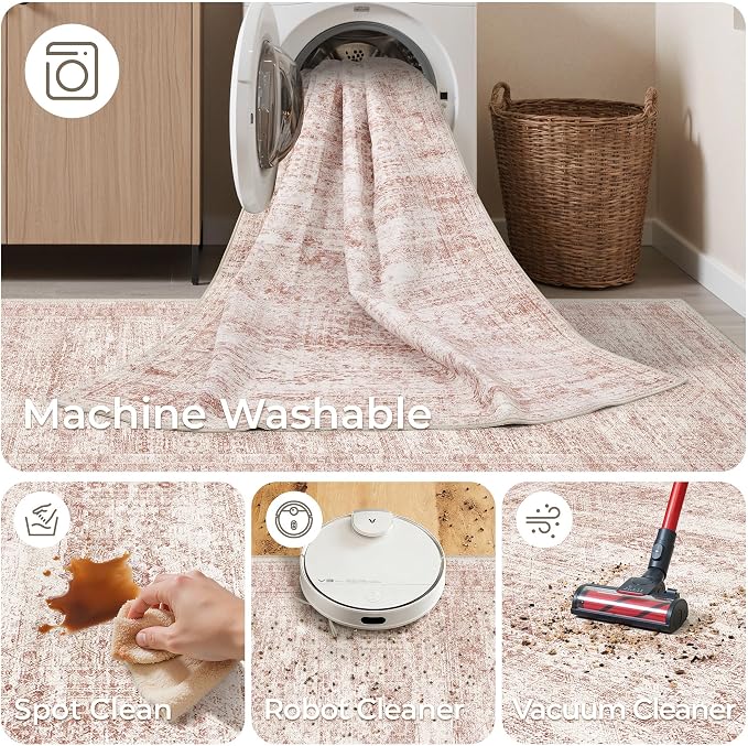 2x6 Runner Rug Non Slip, Washable Hallway Runner Rug, Nursery Room, Soft Runner - Image 8