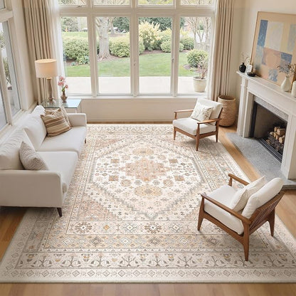9x12 Area Rugs for Living Room, Large Washable Rug, Dining Room, Low Pile - Image 4