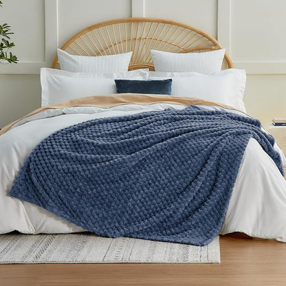 EXQ Home Gentle Soft Fleece Throw Blanket – Cozy Lightweight 3D Imitation - Image 2