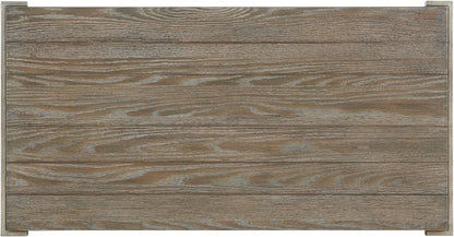 50 inch Wood Coffee Table with Removable Casters, Industrial Living Room Center - Image 7