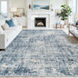 6x9 Washable Area Rug for Living Room Bedroom: Non-Slip Modern Blue Gold | by Oriannal