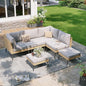 Aoxun 6-Piece Patio Furniture Set, Wicker Outdoor Furniture by Aoxun