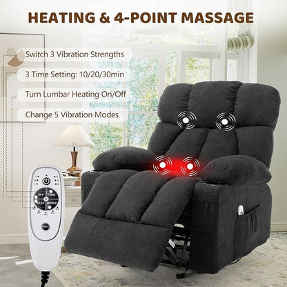 Massage Rocking Recliner Chair, Ergonomic Recliners Sofa - Image 3