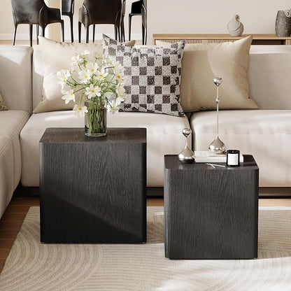 Nesting Coffee Table Set of 2, Modern Coffee Table and End Table Sets, Small by UNDUSLUY