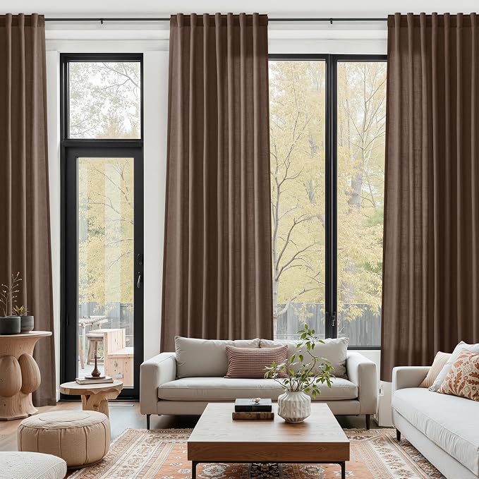 Cappuccino Linen Curtains 80 Inch Length - Image 8
