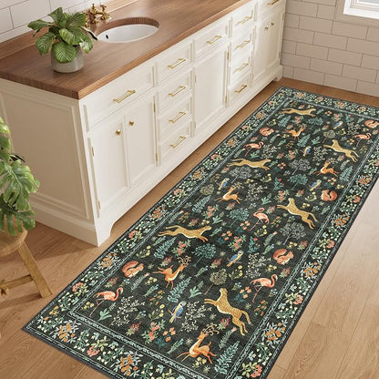 DUKINO 3x6 Kitchen Runner Rug, Washable Animal Rug - Image 3