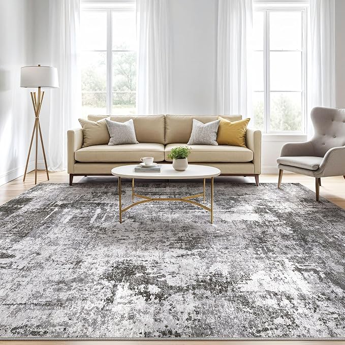 LOONGRUG 8x10 Area Rugs Washable Large Neutral Modern Living Room Rug | - Image 5