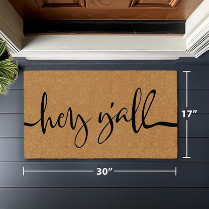 Barnyard Designs Natural Coco Coir Non-Slip Doormat | Heavy-Duty Welcome Mat - Image 3