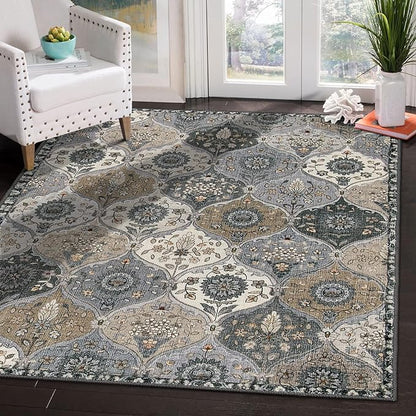 Lahome Moroccan Machine Washable Rugs, 4x6 Area Rug by Lahome