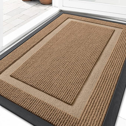 OLANLY Front Door Mat Outside 29.5x17, All-Season Heavy-Duty Rubber Doormat | by OLANLY