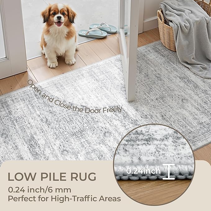 3x16 Runner Rug Non Slip, Washable Hallway Runner Rug, Living Room, Extra Long - Image 6