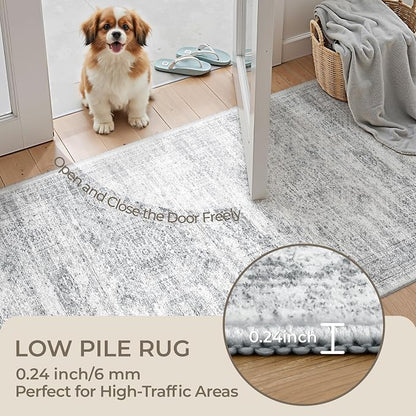 2'6 x 8' Runner Rug Non Slip, Washable Kitchen Rugs, Nursery Room, Soft Runner - Image 6