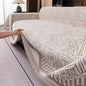 VClife Boho Couch Cover, Abstract Cream and Khaki Line Geometric Jacquard Couch by VCLIFE