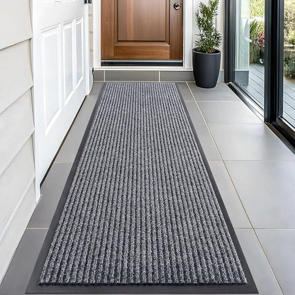 OLANLY Front Door Mat 59x20, Waterproof Heavy-Duty Indoor Outdoor Doormat | Grey by OLANLY