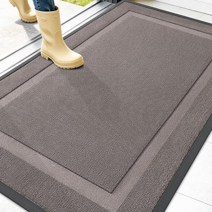 OLANLY Front Door Mat Outside 47x32, All-Season Heavy-Duty Rubber Doormat | by OLANLY