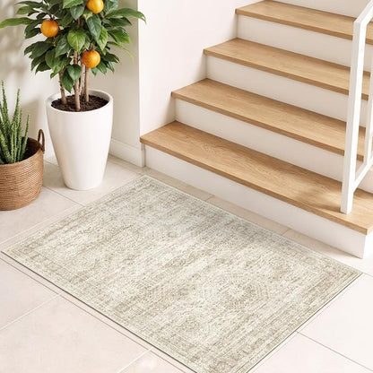 2x3 Rug Non Slip, Small Washable Entryway Rug, Runner - Image 4