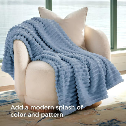 Bedsure Soft Twin XL Blanket for Bed Dorm Blue 66"x90" | Birthday Gifts for - Image 3
