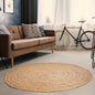 Hausattire Jute Braided Round Rug, 5 ft | 100% natural jute, hand woven by Hausattire