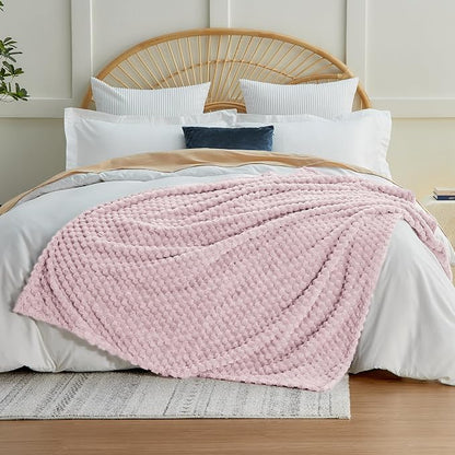 EXQ Home Gentle Soft Fleece Throw Blanket – Cozy Lightweight 3D Imitation - Image 2