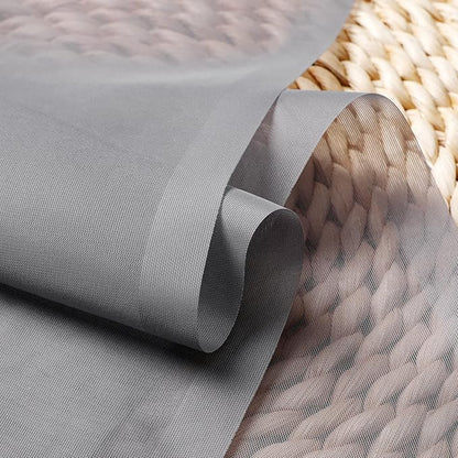 Short Grey Sheer Curtains 36 Inches 2 Panels Set - Image 5