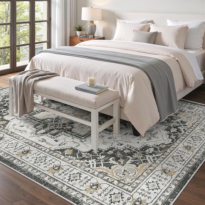 Madane 6x9 Area Rugs for Living Room, Soft Vintage Washable Rug, Dining Bedroom - Image 3