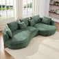124.8'' Curved Sofa Couch with Chaise Lounge by JJKFurniture-kevinplus