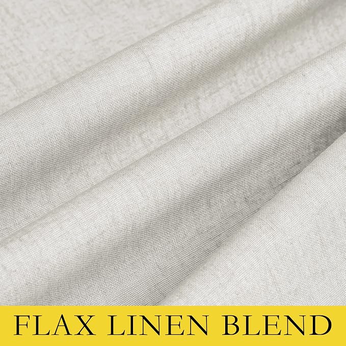 NICETOWN 100% Absolutely Blackout Linen Curtains - Image 8