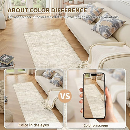 UERMEI 2x6 Washable Runner Rug for Hallway, Non Slip Low Pile Kitchen Carpet - Image 6