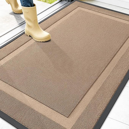 OLANLY Front Door Mat Outside 47x32, All-Season Heavy-Duty Rubber Doormat | by OLANLY