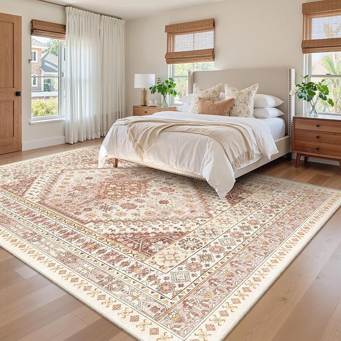 9x12 Area Rugs for Living Room, Large Washable Rug, Dining Room, Low Pile - Image 9