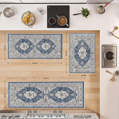 Washable 4-Piece Kitchen Floor Mats: Farmhouse Non-Slip Kitchen Sink Rug Easy - Image 2