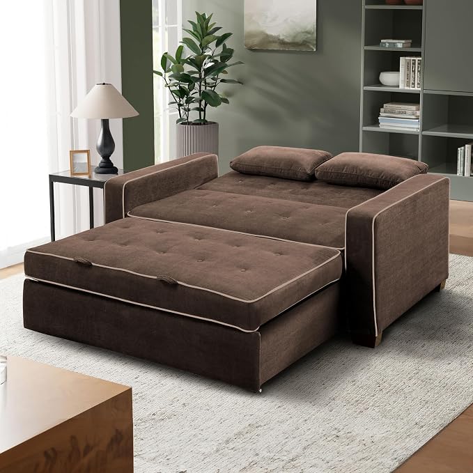 Serta Ainsley 72.6" Convertible Sleeper Sofa, Queen Size, Dreamcoil Comfort - Image 2