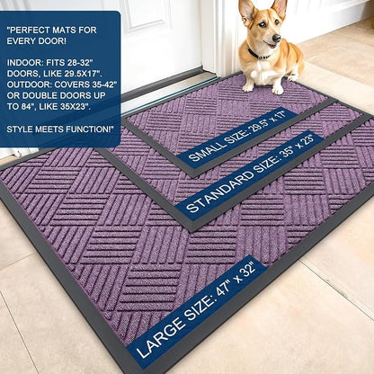 OLANLY Front Door Mat Outside Entrance 33x21, Waterproof Heavy-Duty Doormat | - Image 2