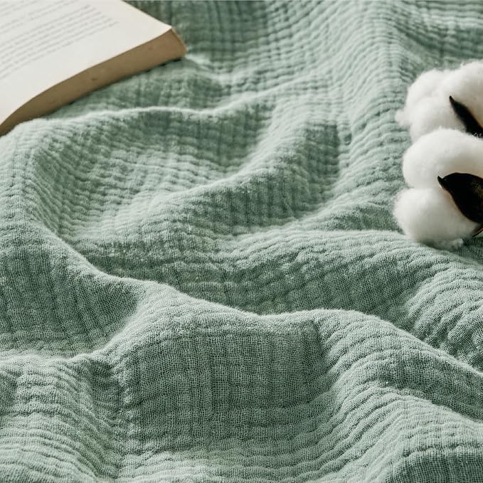 Bedsure 100% Cotton Muslin Throw Blanket Twin XL by Unknown
