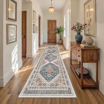2.5x10 Kitchen Runner Rug Non Slip Vintage Washable Rugs, Carpet Runner - Image 5