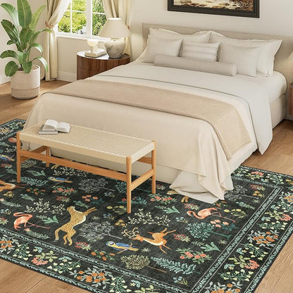 DUKINO 8x10 Area Rugs, Washable Soft Animal Bedroom Rug Non Slip, Low Pile - Image 3