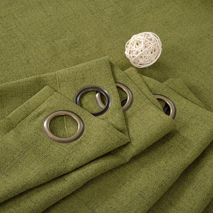 YoungsTex Green Linen Curtains 45 Inches Length, Short Window Drapes Light - Image 7