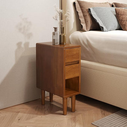 Narrow Nightstand 2 Drawers by IUNVR