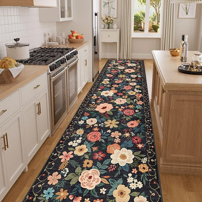 DUKINO 2x14 Runner Rug, Washable Long Kitchen Runner Rug Non Slip, Low Pile - Image 6