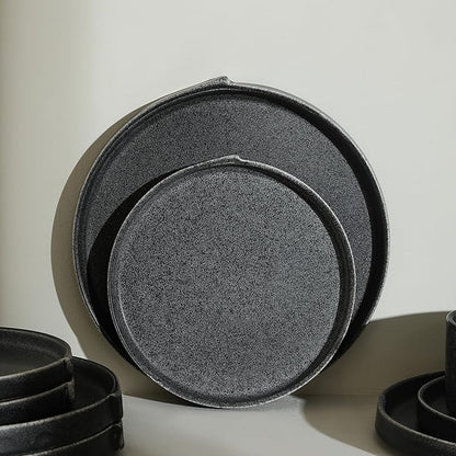 Stone Lain Bao 4-Piece Salad Plate Set Stoneware, Charcoal