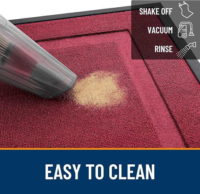 OLANLY Front Door Mat Outside 71x47, All-Season Heavy-Duty Rubber Doormat | - Image 5