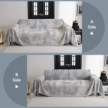 MYSKY HOME Boho Couch Cover for Dogs Washable Grey Abstract Couch Sofa - Image 6