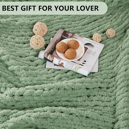 L'AGRATY Chunky Knit Throw Blanket - Image 7