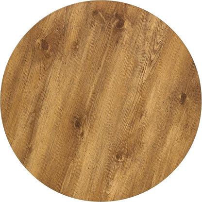 Round Coffee Table 24 in, Modern Wood Grain Living Room Table - Image 8