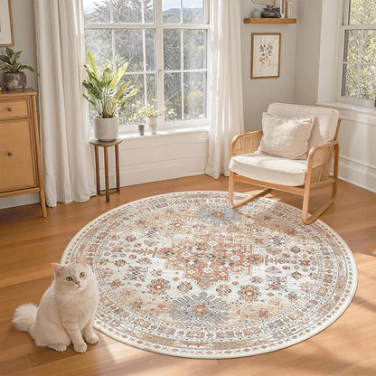 Round Rug 5ft, Circle Rug for Dining Room Table, Dining Room, Nursery Room - Image 3