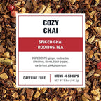 Tiesta Tea - Cozy Chai, Loose Leaf, Spiced Chai Rooibos Tea, Premium Caffeine-Free Blend, Makes Hot or Iced & Up to 50 Cups, 5oz Refillable Tin